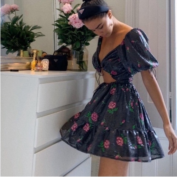 For Love And Lemons Dresses & Skirts - For Love & Lemons Every Rose Sequin Mini Dress NWT